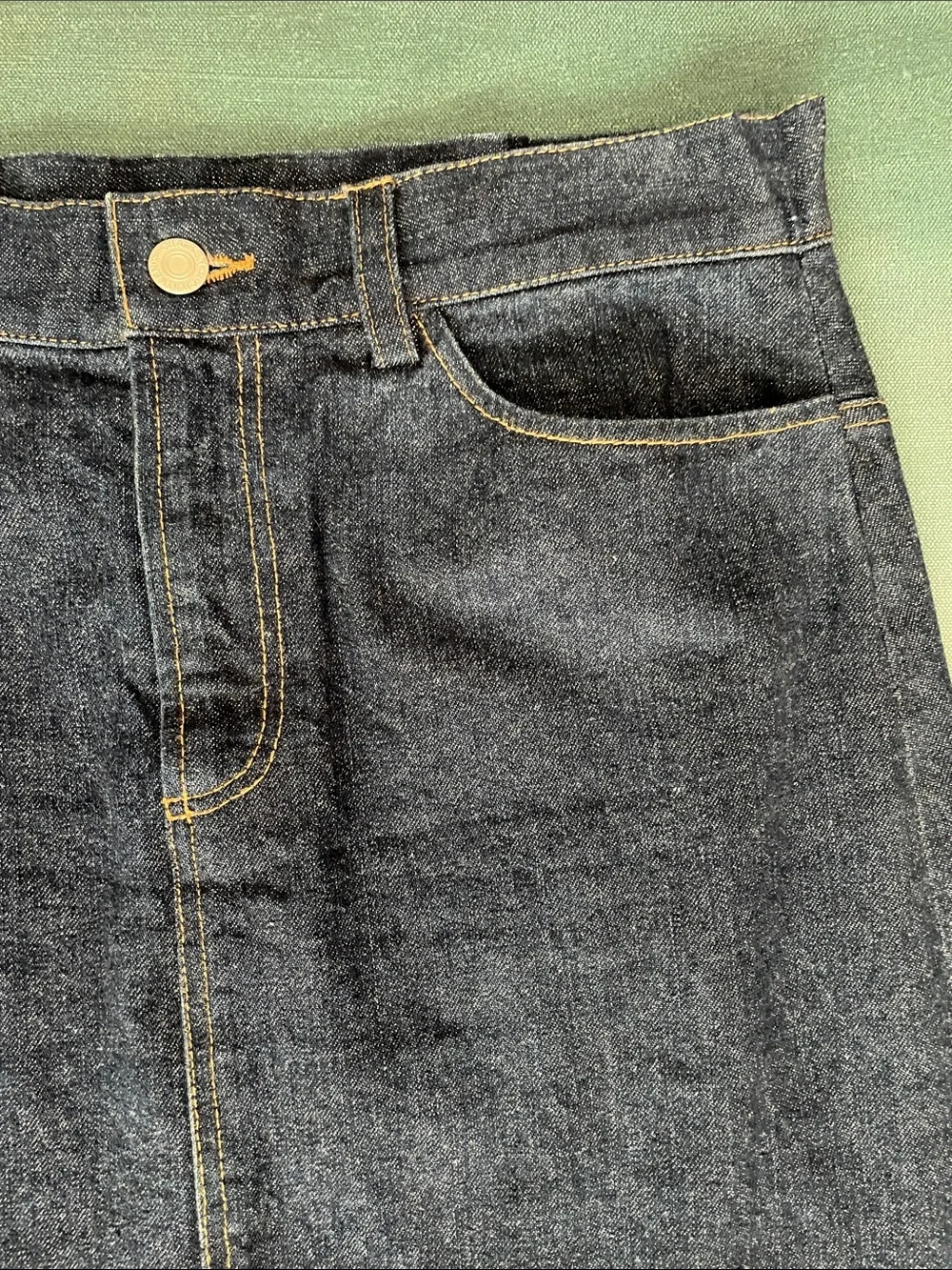 Chaiken Denim Skirt Asymetrical Hemline